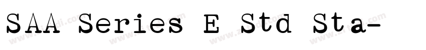 SAA Series E Std Sta字体转换
